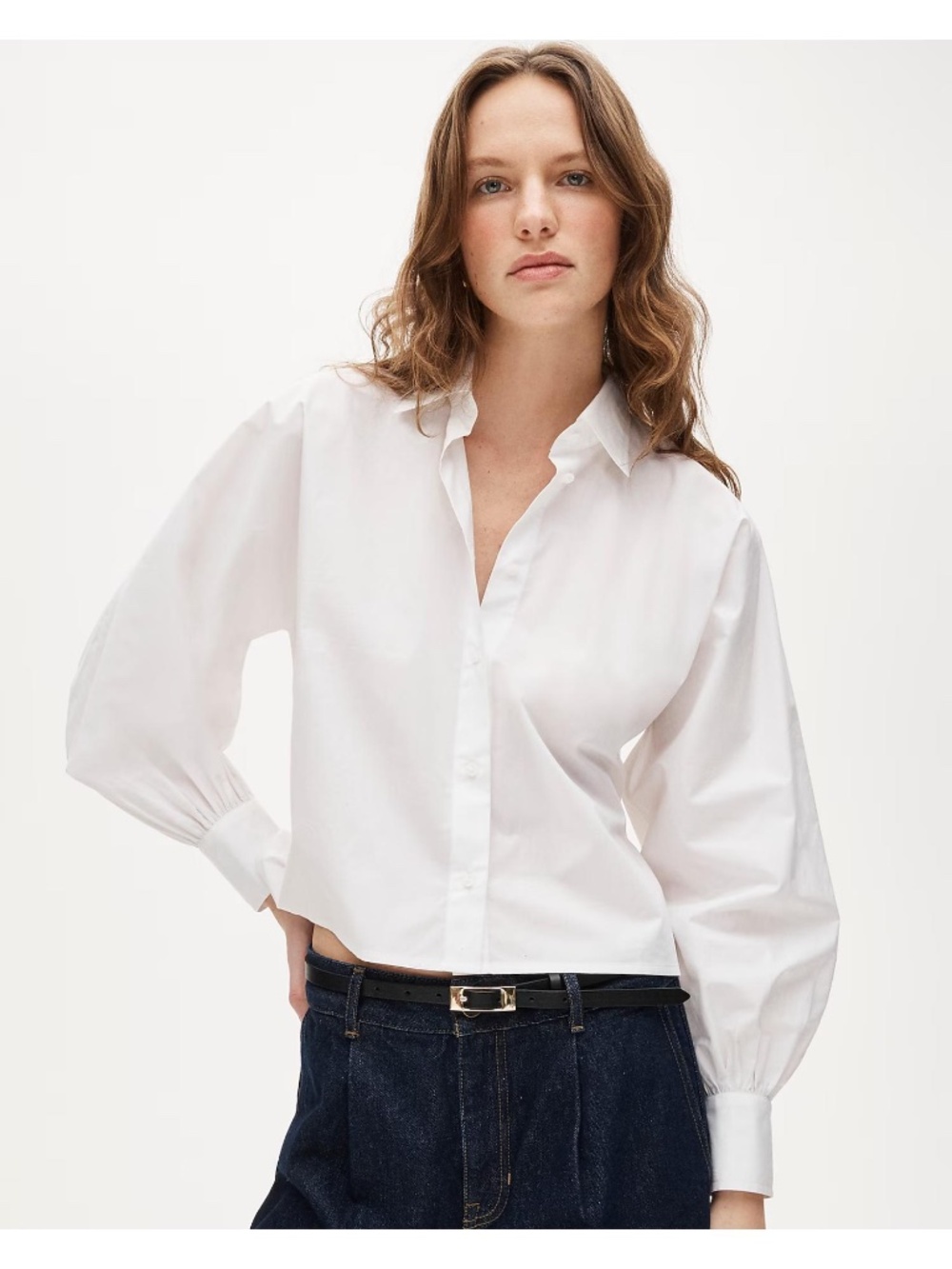 J. Crew Dolman-Sleeve Button-Up Shirt in Cotton Poplin NWT